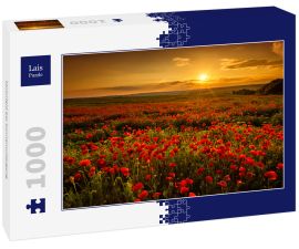 Lais Puzzle - Mohnfeld bei Sonnenuntergang - 1.000 Teile