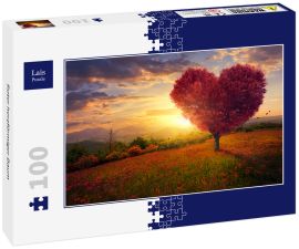 Lais Puzzle - Roter herzförmiger Baum - 100 Teile