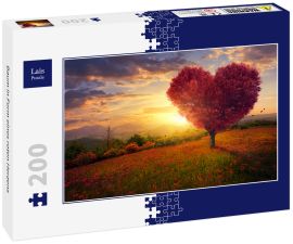 Lais Puzzle - Baum in Form eines roten Herzens - 200 Teile