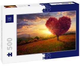 Lais Puzzle - Baum in Form eines roten Herzens - 500 Teile