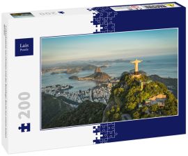 Lais Puzzle - Luftaufnahme von Christus und der Botafogo-Bucht aus einem hohen Winkel - 200 Teile