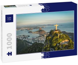Lais Puzzle - Luftaufnahme von Christus und der Botafogo-Bucht aus einem hohen Winkel - 1.000 Teile