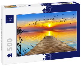 Lais Puzzle - embarcadero bajo el sol del atardecer - 500 Teile