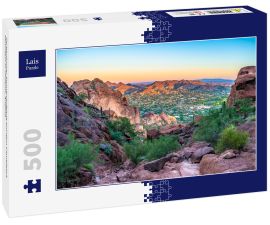 Lais Puzzle - Farbenfroher Sonnenaufgang auf dem Camelback Mountain in Phoenix, Arizona - 500 Teile