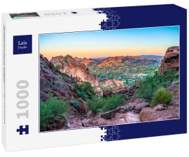 Lais Puzzle - Farbenfroher Sonnenaufgang auf dem Camelback Mountain in Phoenix, Arizona - 1.000 Teile
