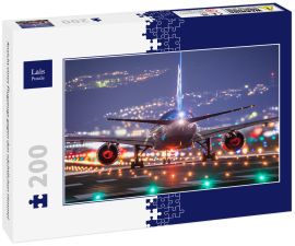 Lais Puzzle - Ansicht eines Flugzeugs gegen den nächtlichen Himmel - 200 Teile