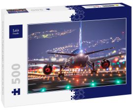 Lais Puzzle - Ansicht eines Flugzeugs gegen den Himmel bei Nacht - 500 Teile