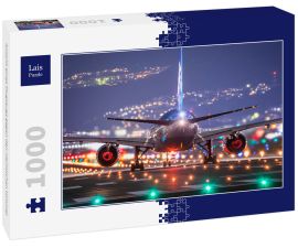 Lais Puzzle - Ansicht eines Flugzeugs gegen den nächtlichen Himmel - 1.000 Teile
