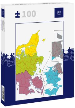 Lais Puzzle - Verwaltungsgliederung Dänemark, Karte - 100 Teile
