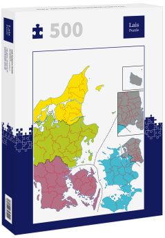 Lais Puzzle - Verwaltungsgliederung Dänemark, Karte - 500 Teile