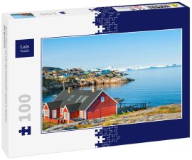 Lais Puzzle - Bunte Häuser am Ufer des Atlantischen Ozeans in Ilulissat, Westgrönland - 100 Teile