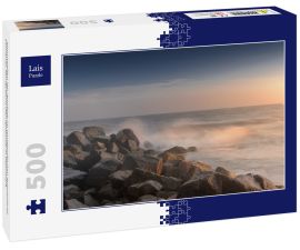 Lais Puzzle - Sturmwellen der Nordsee im morgendlichen Sonnenlicht, Lønstrup, Nordjylland (Nordjütland) in Dänemark - 500 Teile