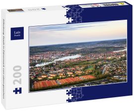 Lais Puzzle - Silkeborg Stadt in Dänemark von oben gesehen - 200 Teile