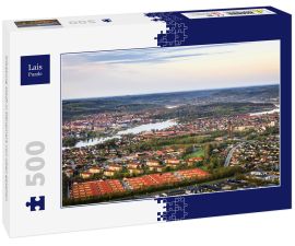 Lais Puzzle - Silkeborg Stadt in Dänemark von oben gesehen - 500 Teile
