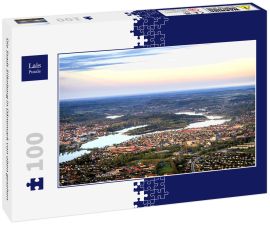 Lais Puzzle - Die Stadt Silkeborg in Dänemark von oben gesehen - 100 Teile