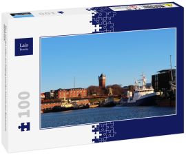 Lais Puzzle - Blick auf den Hafen von Esbjerg und den historischen Wasserturm, Dänemark - 100 Teile