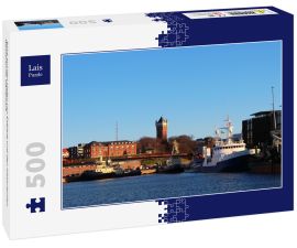 Lais Puzzle - Blick auf den Hafen von Esbjerg und den historischen Wasserturm, Dänemark - 500 Teile