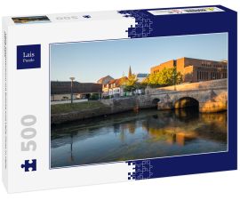 Lais Puzzle - Vejle Stadtzentrum mit Brücke und Vejle-Fluss in Vejle, Dänemark - 500 Teile