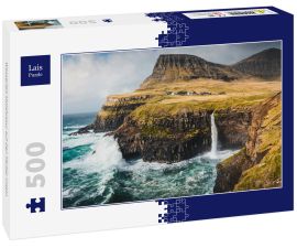 Lais Puzzle - Wasserfall Múlafossur auf den Färöer Inseln - 500 Teile