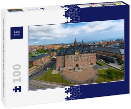 Lais Puzzle - Aarhus, Dänemark. Luftaufnahme der Stadt mit dem Aarhus Court - 100 Teile