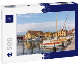 Lais Puzzle - Alte Segelboote und riesige Lagerhäuser im Hafen von Svendborg - 500 Teile