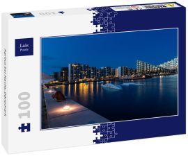 Lais Puzzle - Aarhus bei Nacht, Dänemark - 100 Teile