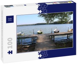 Lais Puzzle - Tuelsø See in der Stadt Sorø, Dänemark. Sorø ist eine Stadt auf Seeland - 100 Teile