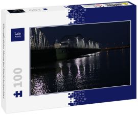 Lais Puzzle - Vilsundbrücke, Morsø bei Nacht beleuchtet - 100 Teile