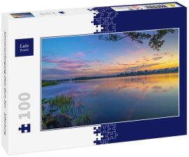 Lais Puzzle - Sonnenuntergang über dem See - Silkeborg - 100 Teile