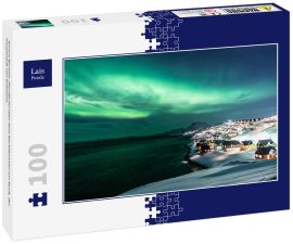 Lais Puzzle - Aurora Borealis (Nordlicht) über dem Nachthimmel von Nuuk, der Hauptstadt von Grönland - 100 Teile