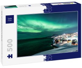 Lais Puzzle - Aurora Borealis (Nordlicht) über dem Nachthimmel von Nuuk, der Hauptstadt von Grönland - 500 Teile
