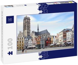 Lais Puzzle - Die St. Rumbold-Kathedrale am Grote Markt. Mechelen - 100 Teile