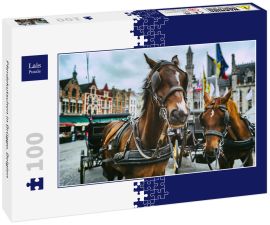 Lais Puzzle - Pferdekutschen in Brügge, Belgien - 100 Teile