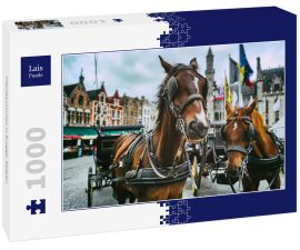 Lais Puzzle - Pferdekutschen in Brügge, Belgien - 1.000 Teile