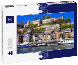 Lais Puzzle - Panoramablick auf die mittelalterliche Zitadelle in Namur, Belgien, vom Fluss aus - 200 Teile
