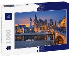 Lais Puzzle - Gent, Belgien bei Sonnenuntergang. - 1.000 Teile