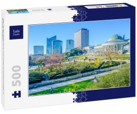 Lais Puzzle - Der Jardin Botanique und moderne Wolkenkratzer in Brüssel, Belgien - 500 Teile