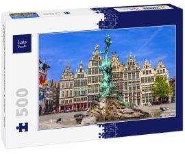 Lais Puzzle - Traditionelle flämische Architektur in Belgien - Stadt Antwerpen - 500 Teile