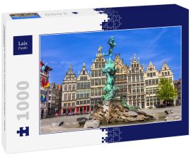 Lais Puzzle - Traditionelle flämische Architektur in Belgien - Stadt Antwerpen - 1.000 Teile