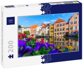 Lais Puzzle - Häuser an einem Kanal in der Altstadt von Gent, Belgien - 200 Teile