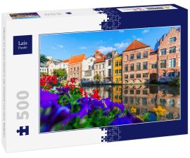 Lais Puzzle - Häuser an einem Kanal in der Altstadt von Gent, Belgien - 500 Teile