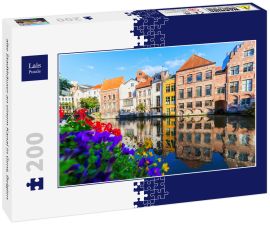Lais Puzzle - alte Stadthäuser an einem Kanal in Gent, Belgien - 200 Teile
