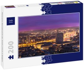 Lais Puzzle - Panorama Abendansicht der Stadt Lüttich in Belgien - 200 Teile