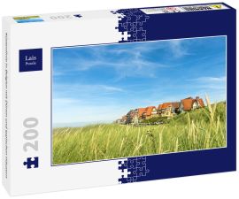 Lais Puzzle - Küstenlinie in Belgien mit Dünen und typischen Häusern - 200 Teile