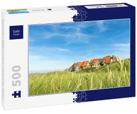 Lais Puzzle - Küstenlinie in Belgien mit Dünen und typischen Häusern - 500 Teile