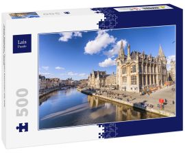 Lais Puzzle - Gent, Belgien: Touristen besuchen die alte mittelalterliche Stadt - 500 Teile