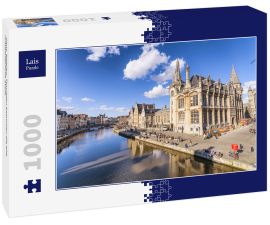 Lais Puzzle - Gent, Belgien: Touristen besuchen die alte mittelalterliche Stadt - 1.000 Teile