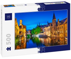 Lais Puzzle - Brügge. Kanal Rozenhoedkaai Blick auf das Haus Perez de Malvenda - 500 Teile