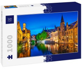 Lais Puzzle - Brügge. Kanal Rozenhoedkaai Blick auf das Haus Perez de Malvenda - 1.000 Teile