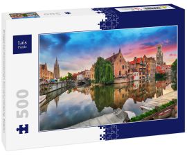 Lais Puzzle - Brügge bei dramatischem Sonnenuntergang, Belgien - 500 Teile